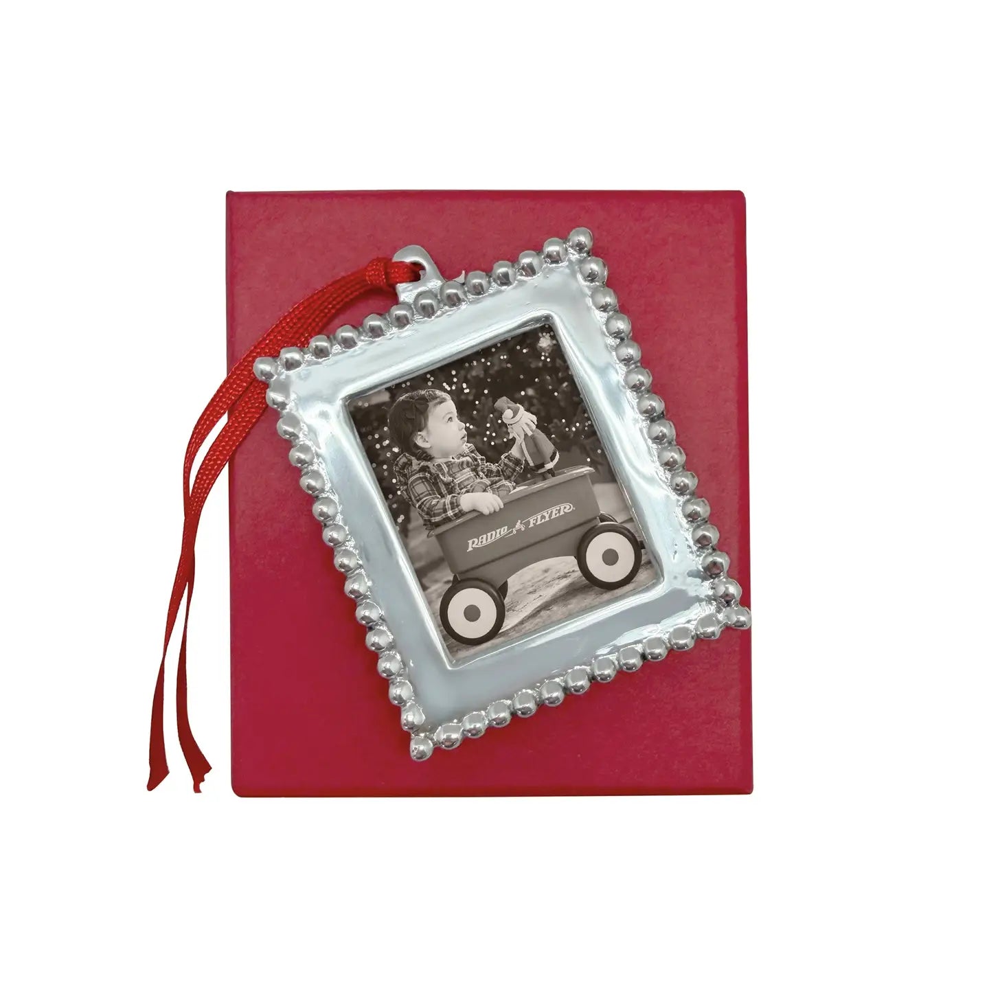 Mariposa Beaded Photo Ornament - 2 Styles