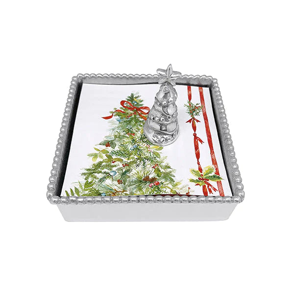 Mariposa Christmas Tree Beaded Napkin Box Set