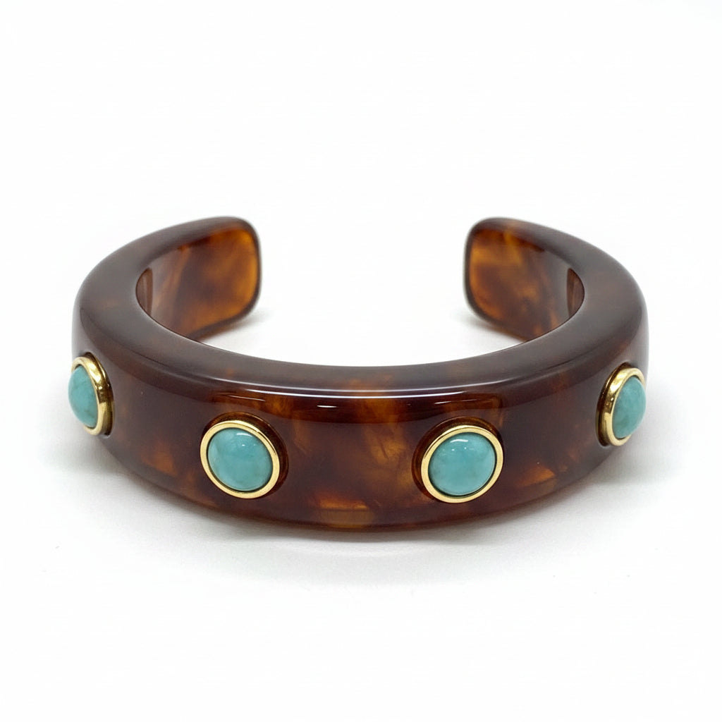 Tortoise Resin Amazonite Bracelet