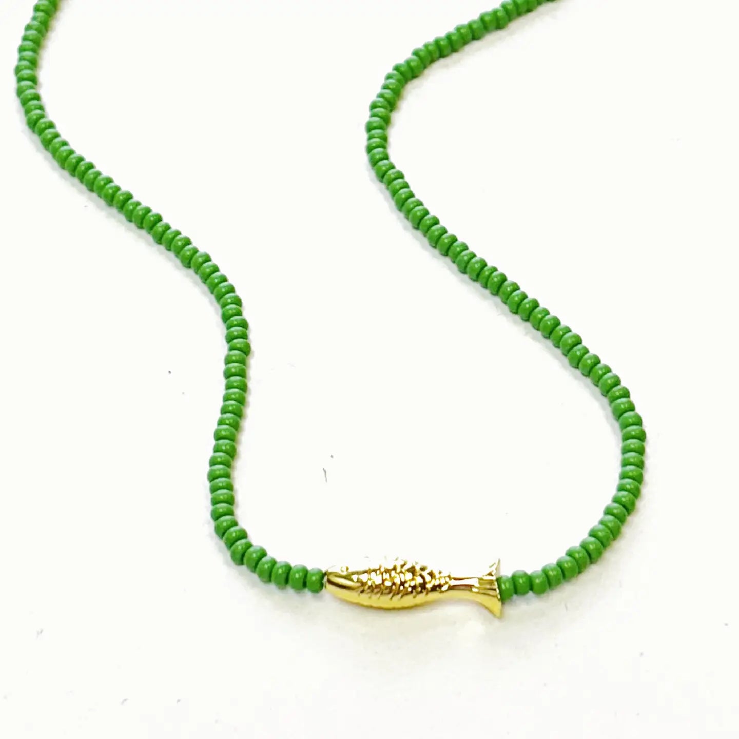 Lucky Fish Beaded Necklace-3 Color