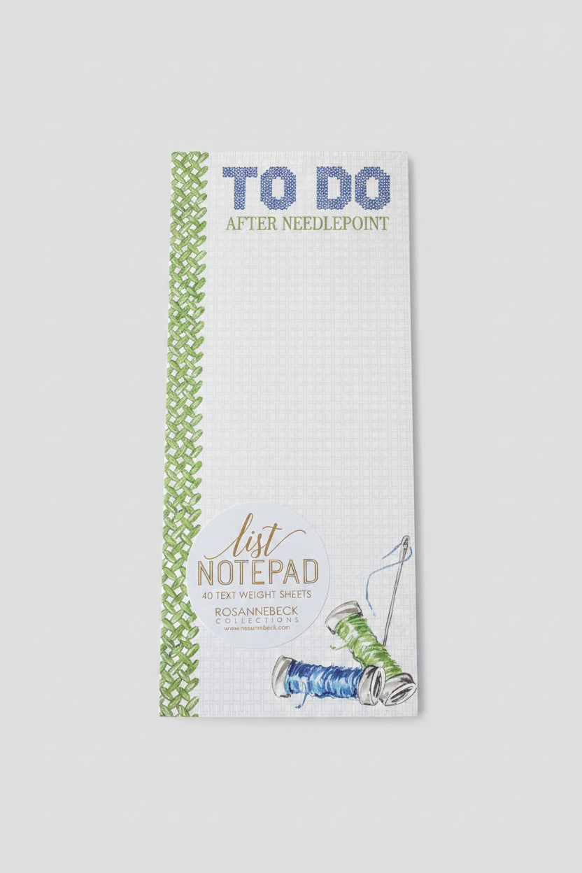 Luxe Skinny Notepad - To Do After Needlepoint