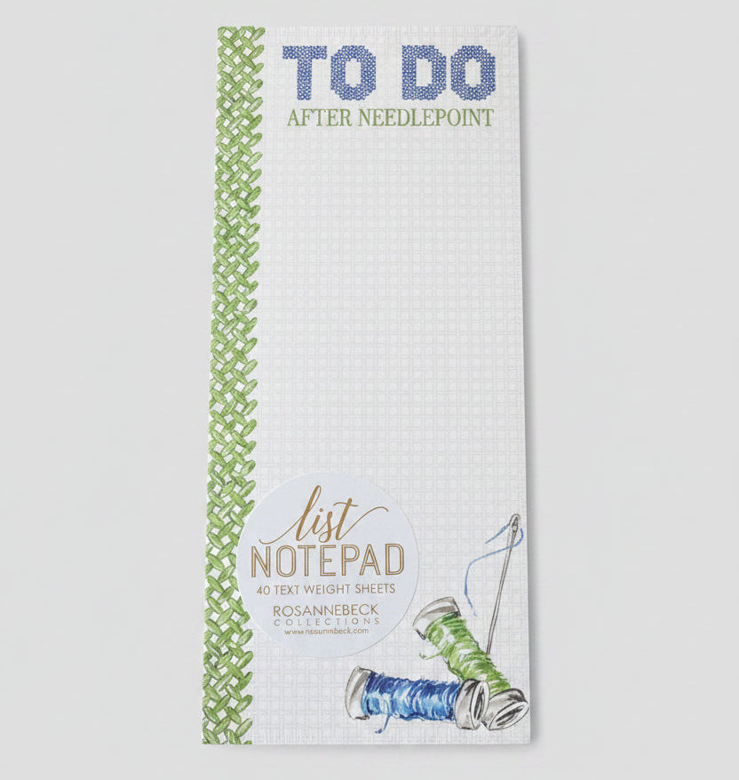 Needlepoint Skinny Notepad