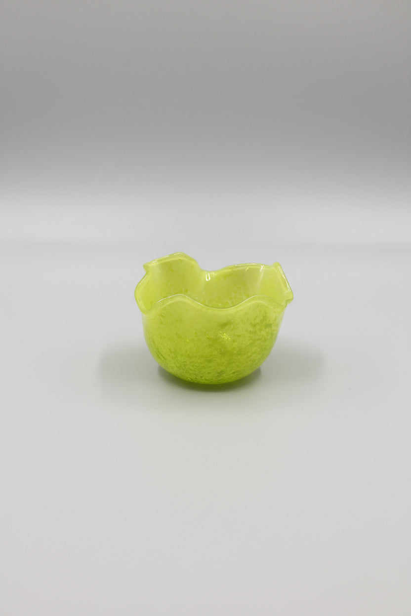 Wavy Bowl Glass Tealight Holder - 3 Colors