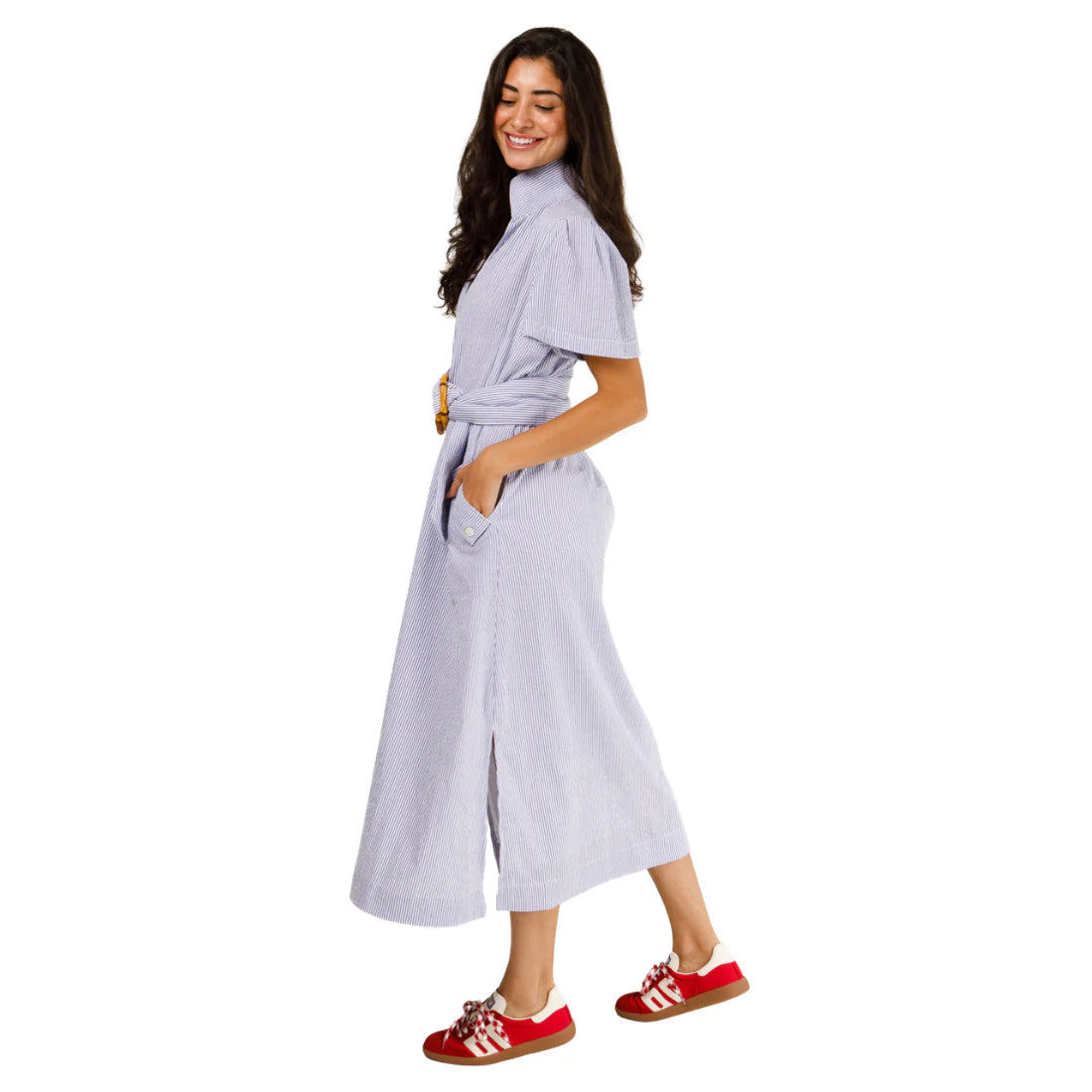 Holly Shae Gretchen Dress - Blue Seersucker