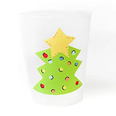 Tree Frosted Cups -  Set of 10