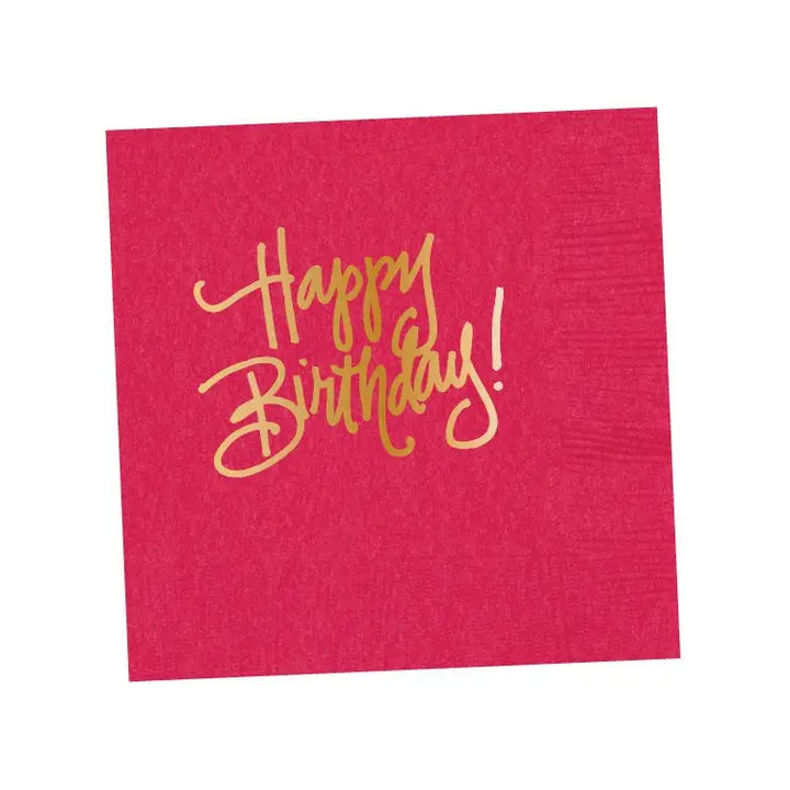 Happy Birthday Cocktail Napkins - (multiple colorways)