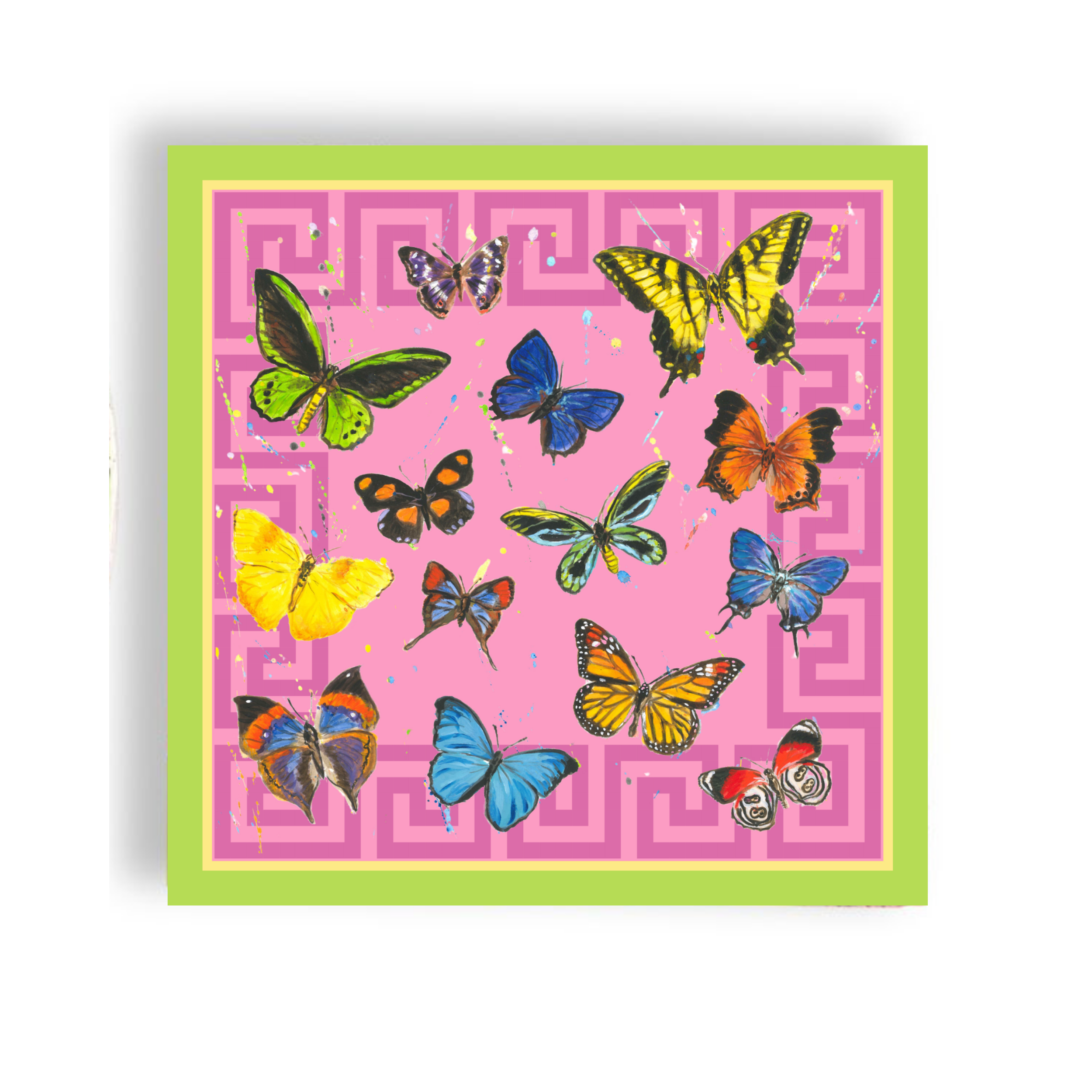 Butterfly Greek Key Cocktail Napkins