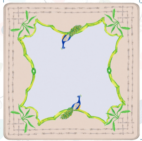 Watercolor Bamboo Mahjong Mat