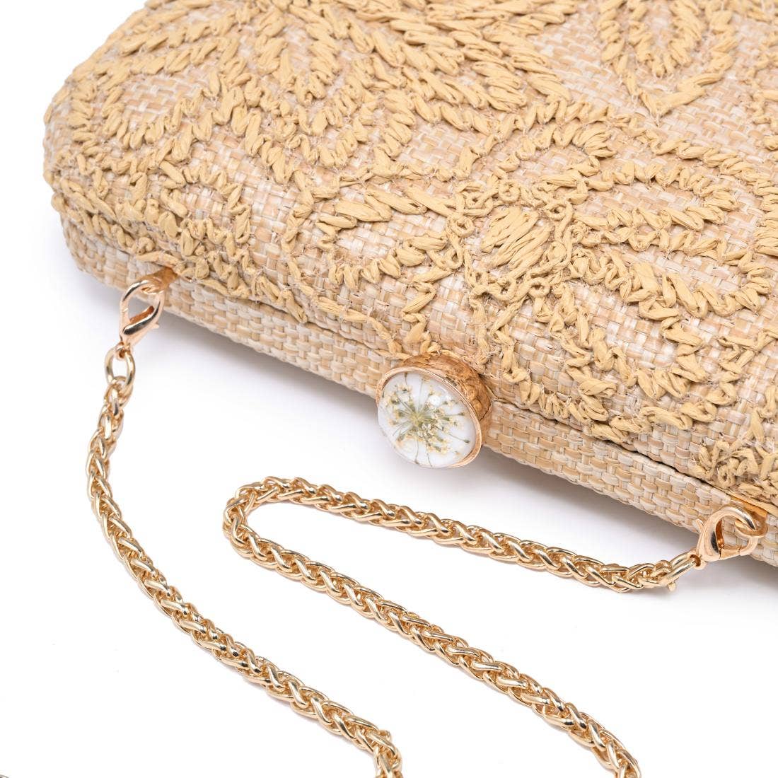 Carter Evening Bag - Natural