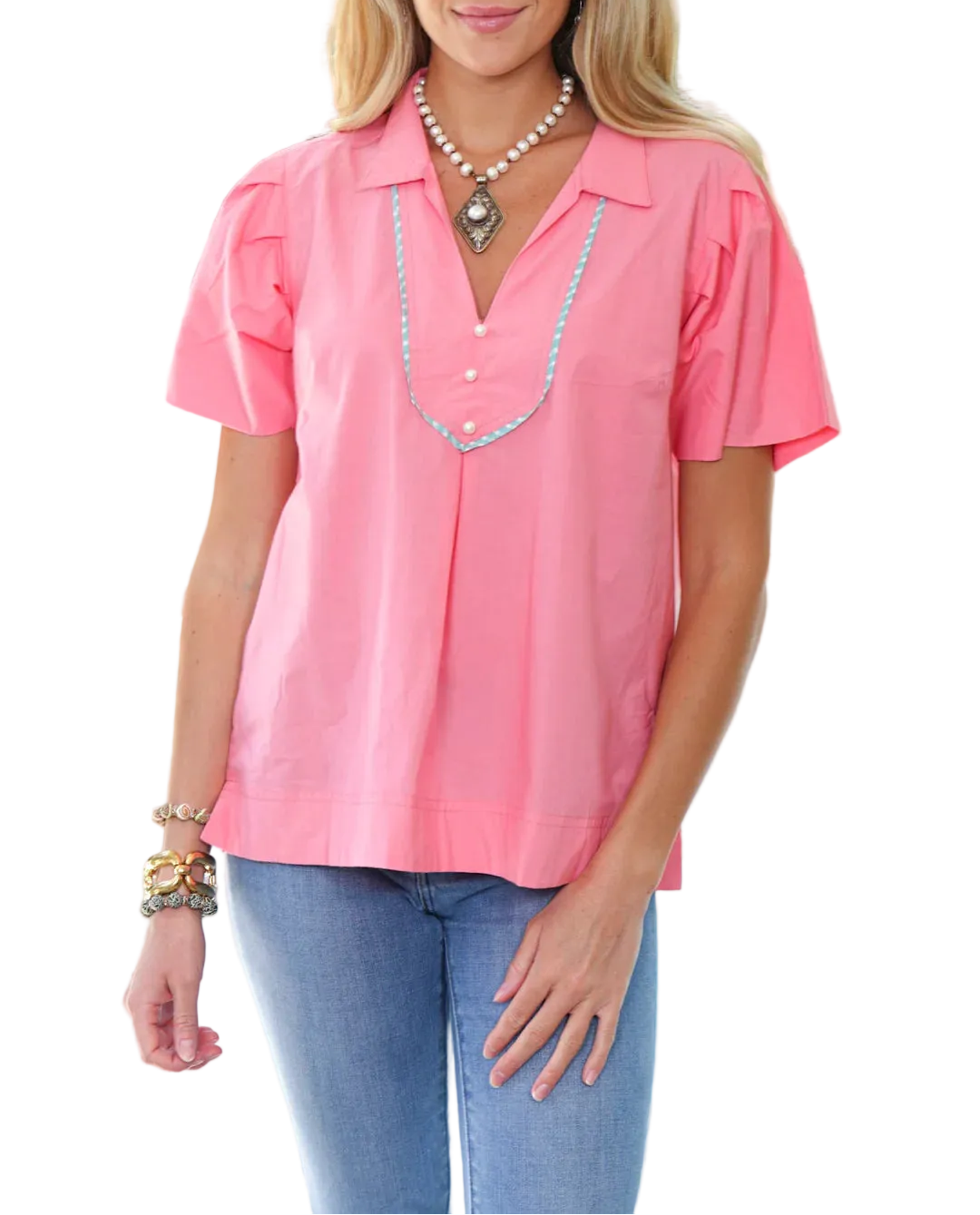 JUST DARVINY Kristina Top - Salmon