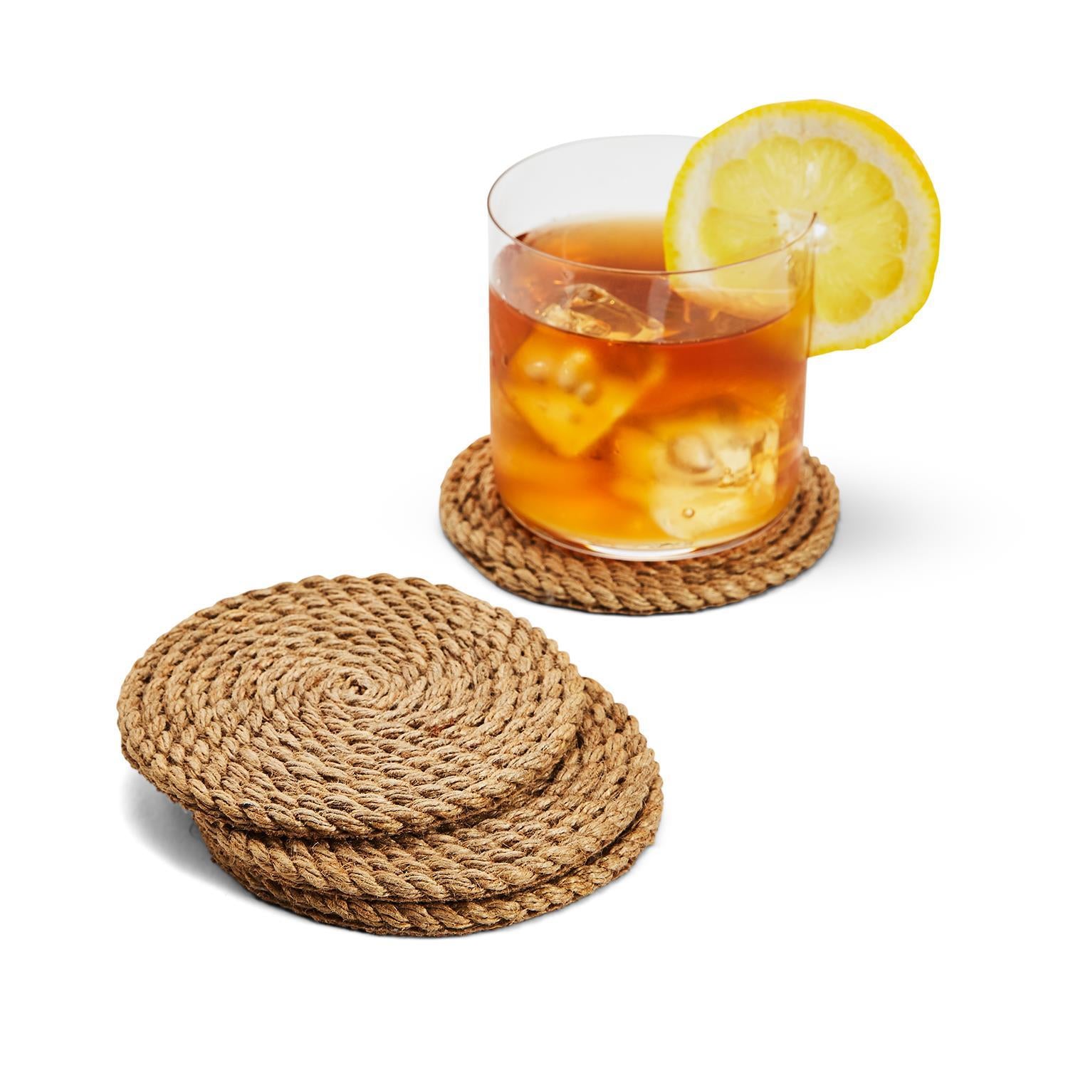 Full Circle Jute Coasters - Set of 4