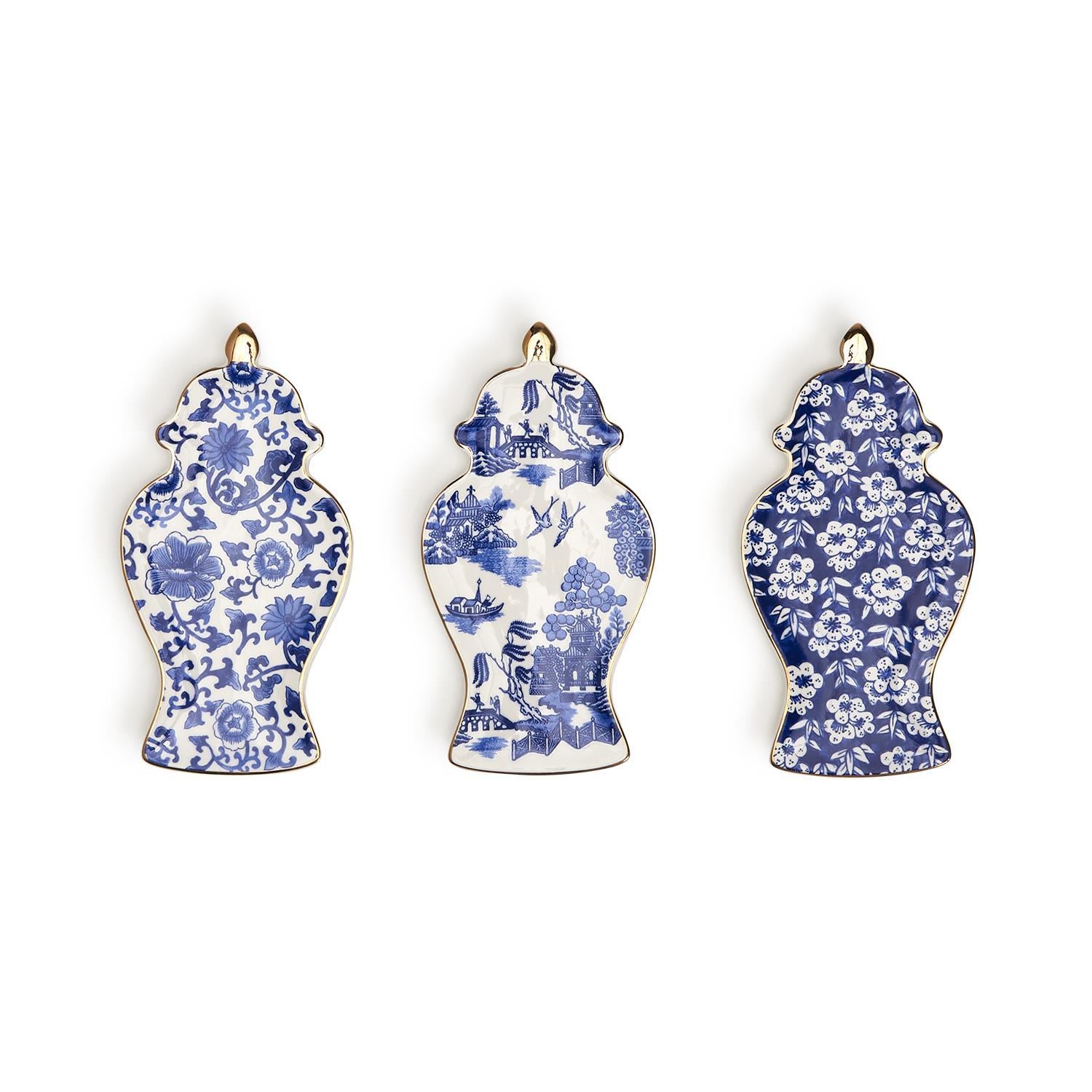Blue and White Ginger Jar Trinket Tray - (three variants)