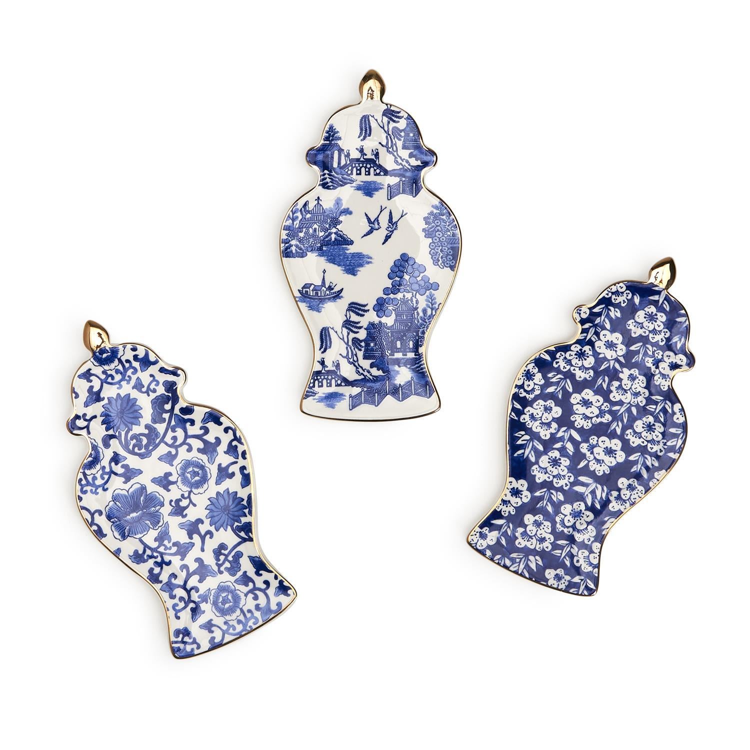 Blue and White Ginger Jar Trinket Tray - (three variants)