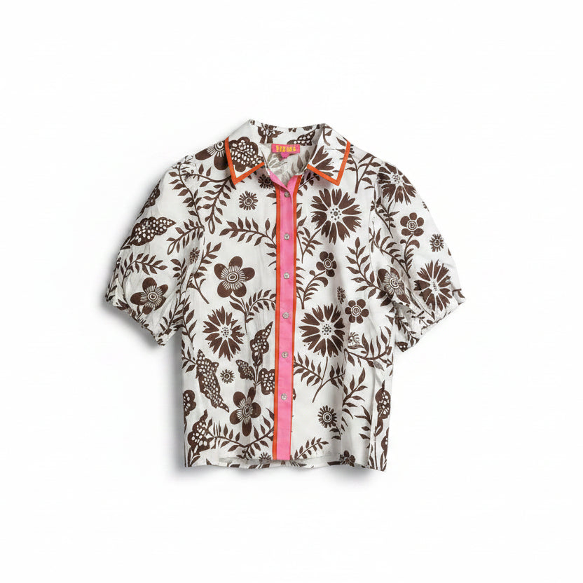 Two Tone Floral Top