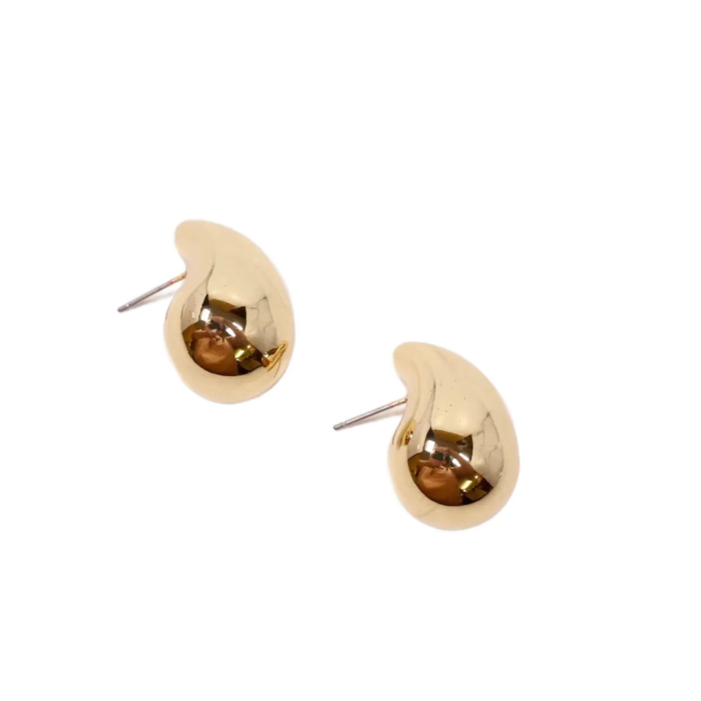 Huron Drop Earring - Shiny Gold