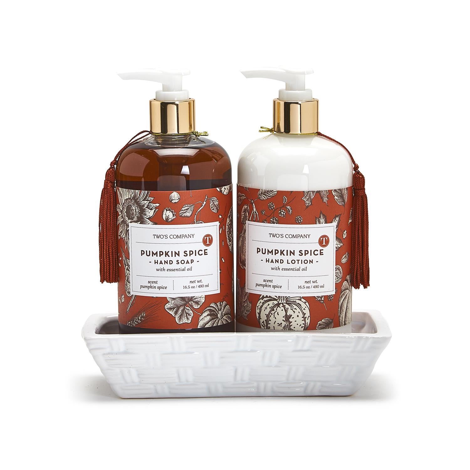 Autumn Air Pumpkin Spice Scented Hand Soap and Lotion Set