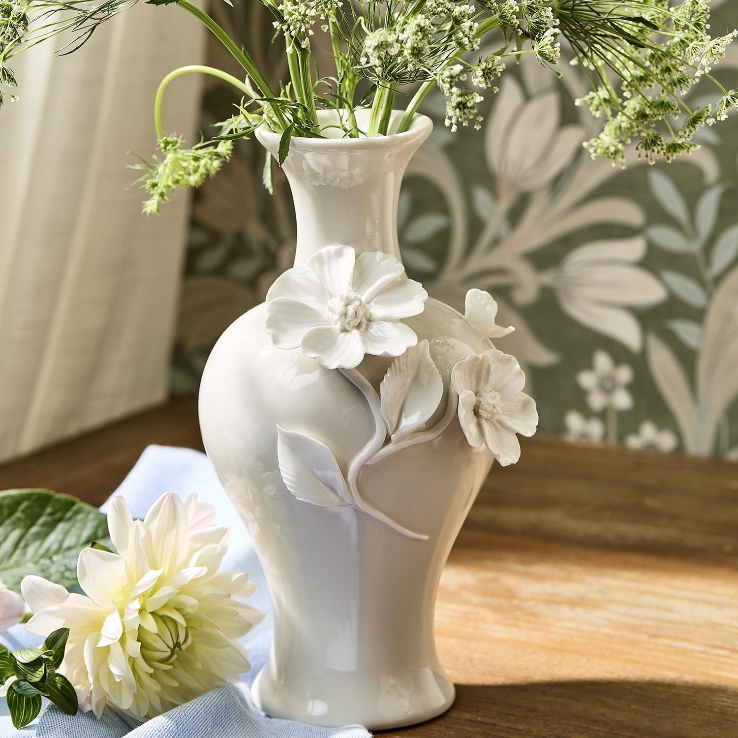 Mini Vases with Sculpted Flowers  - (six designs)