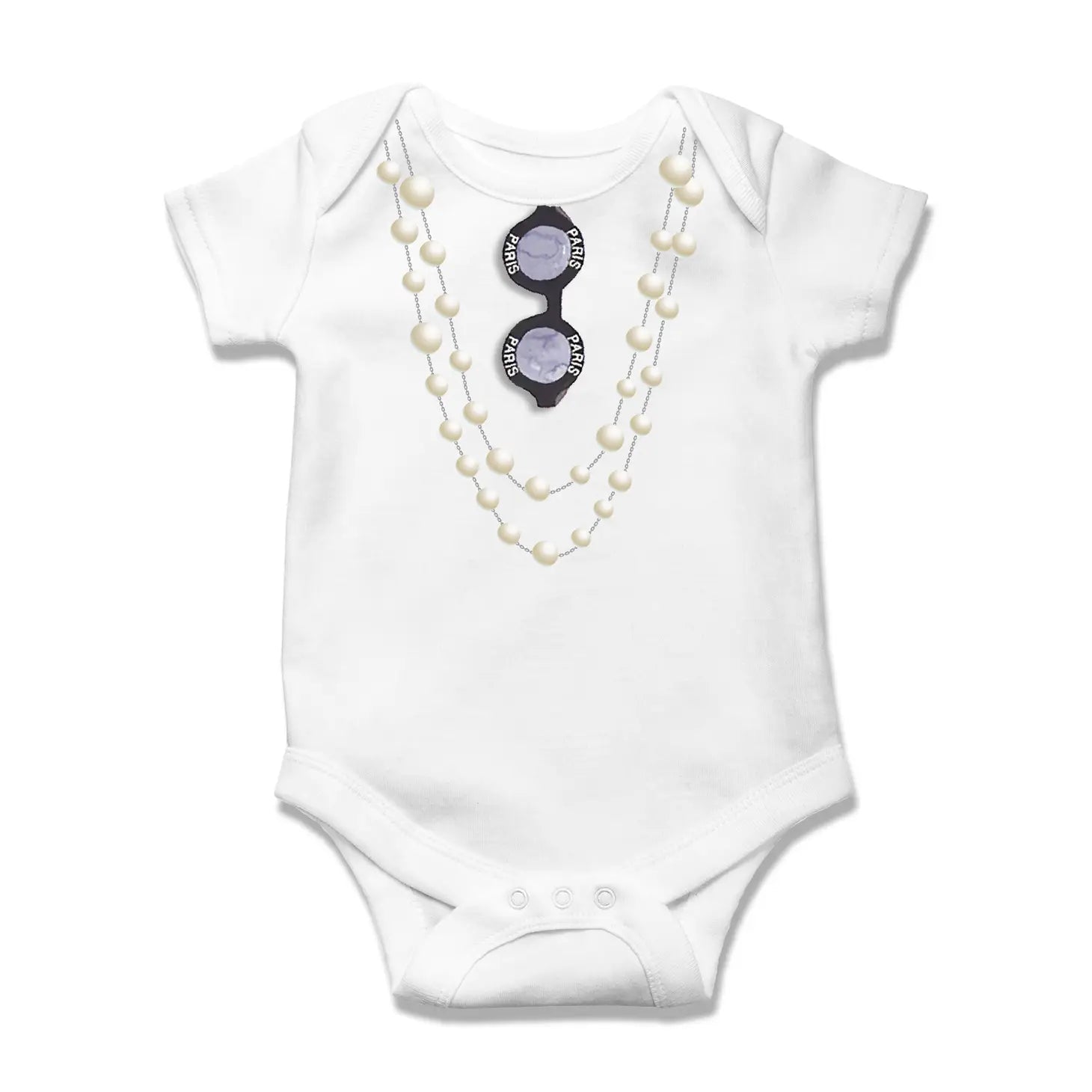 Baby Onsie - Pearl Necklace