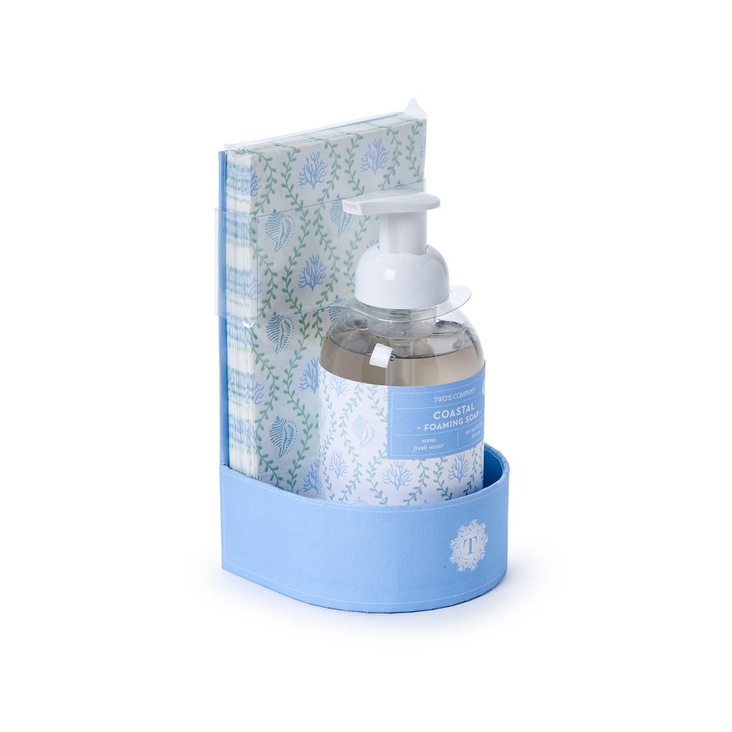 Coral Soap with Guest Towels