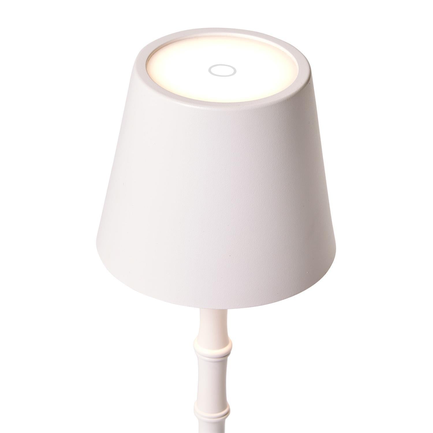 LED Cordless Bamboo Table Lamp - (gold or white)