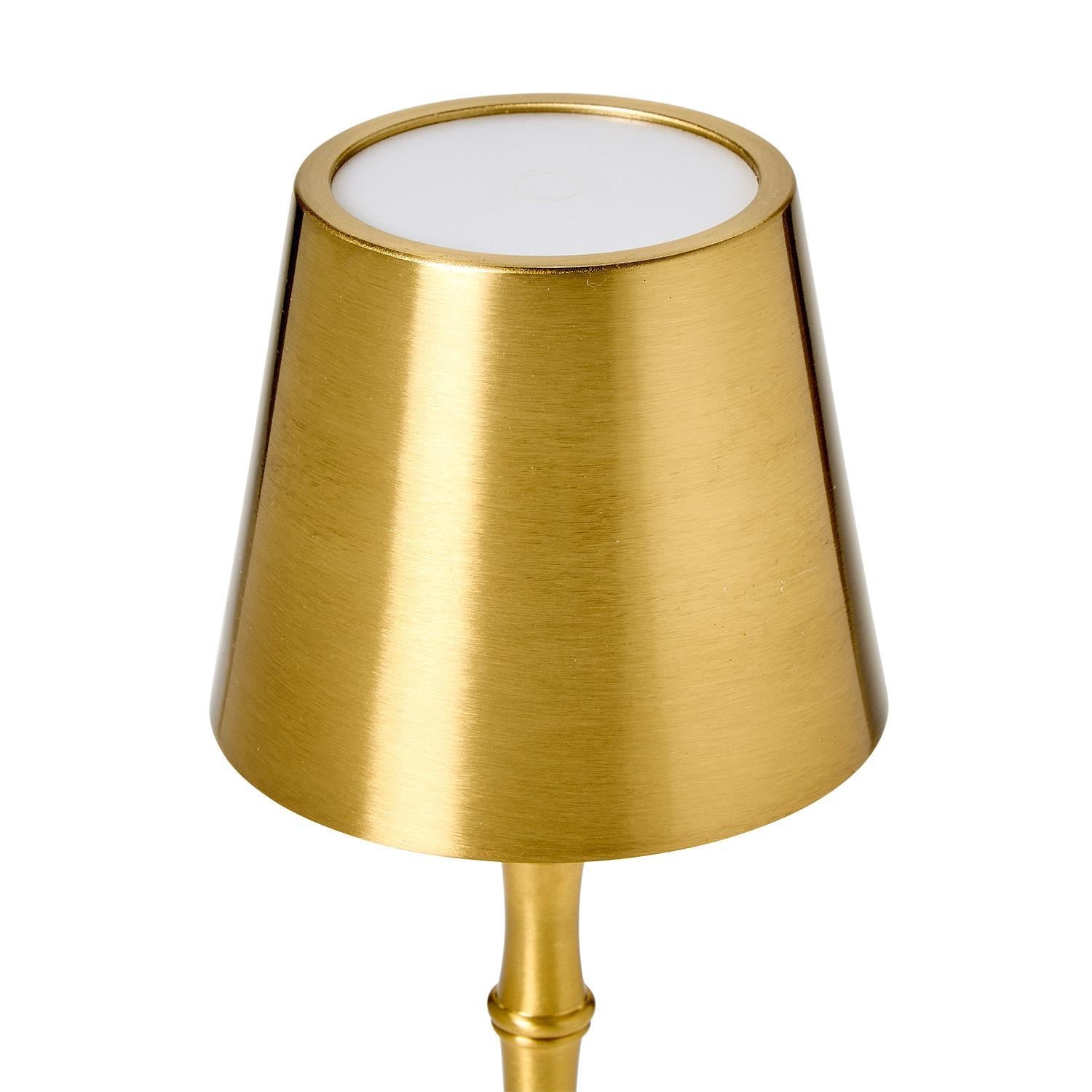 LED Cordless Bamboo Table Lamp - (gold or white)