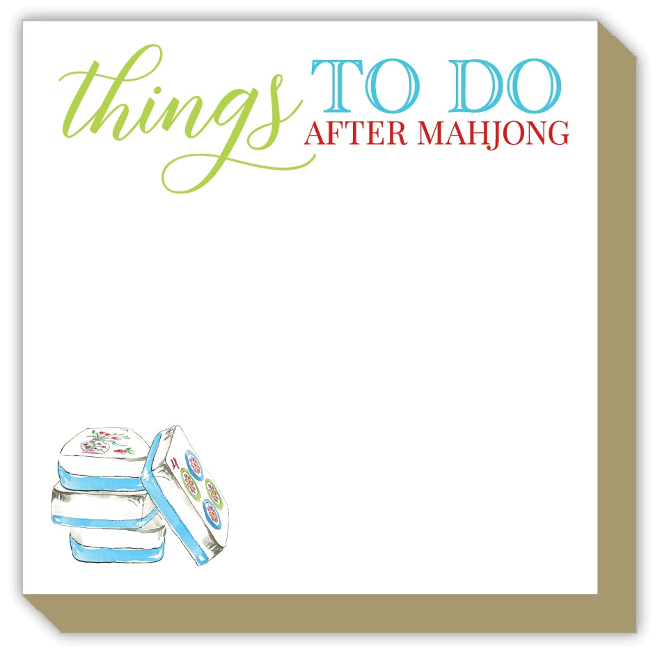 Luxe Notepad - Things to Do After Mahjong