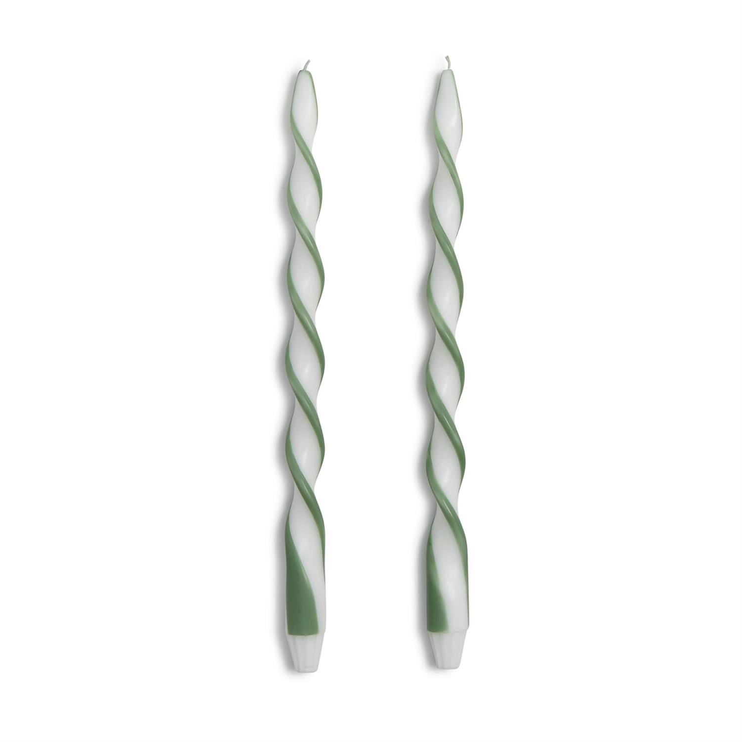Ribbon Twist Taper Candles - 3 Colors