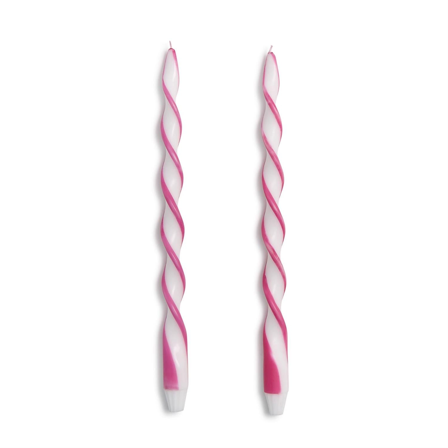 Ribbon Twist Taper Candles - 3 Colors