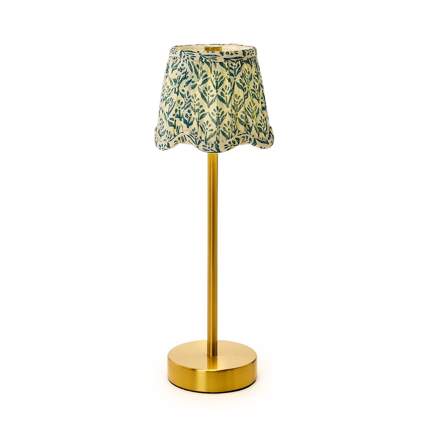 Scalloped Floral Fabric Lampshades - 2 Colors