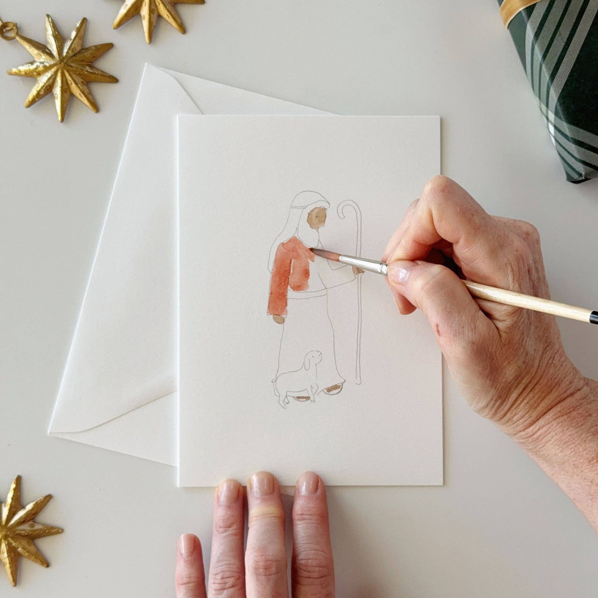 Emily Lex Nativity Paintable Notecard