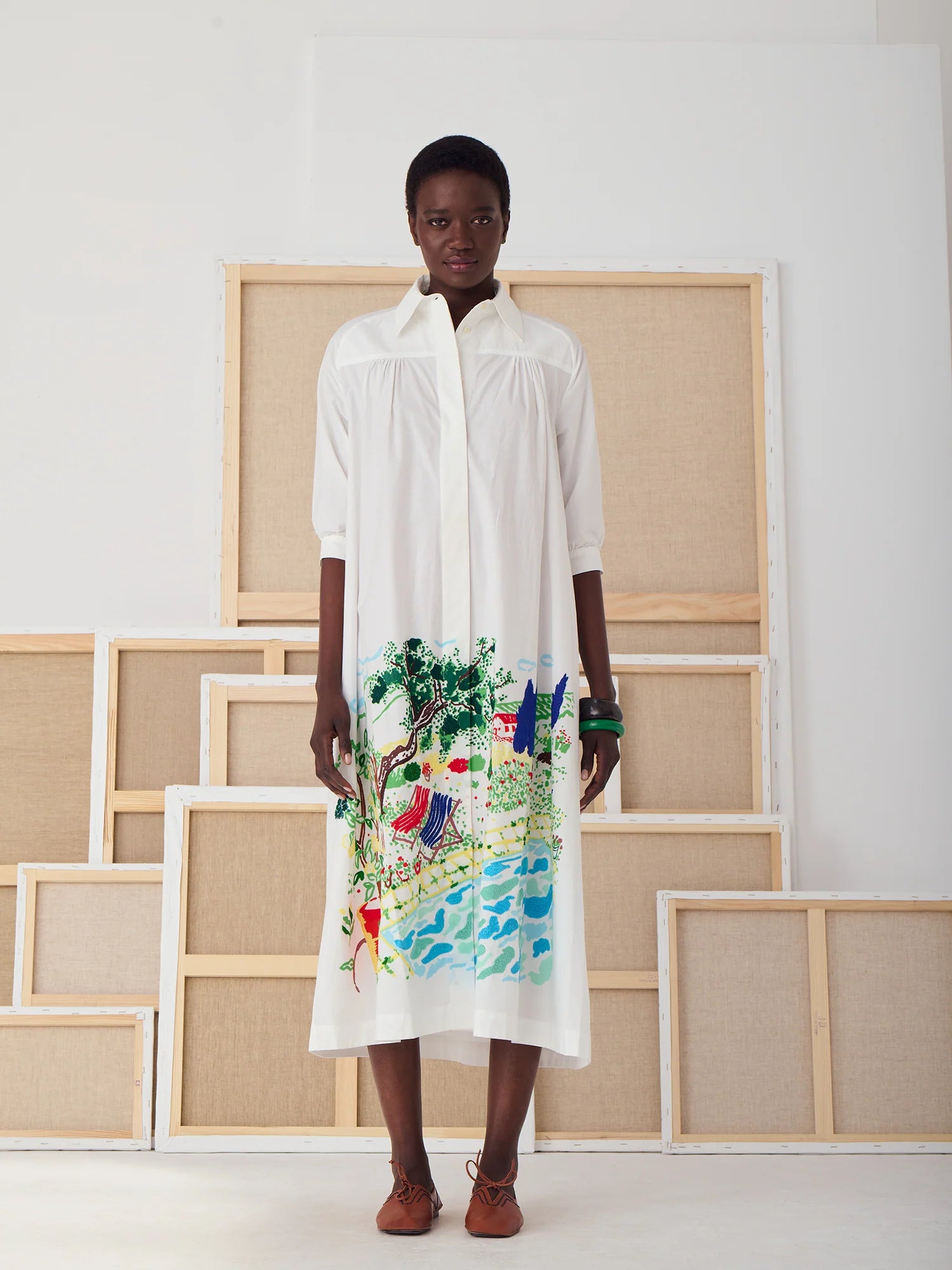 Mii - Pool Day Button Down Shirt Dress