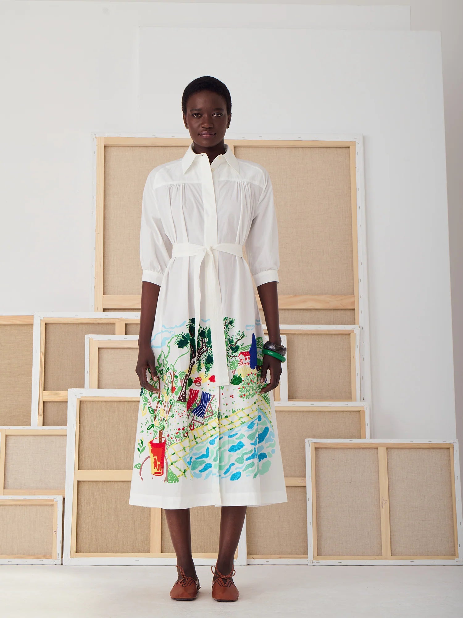 Mii - Pool Day Button Down Shirt Dress