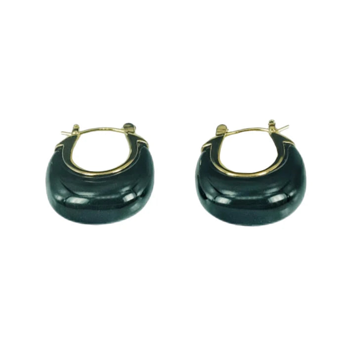Lucas Jack Black Resin Earrings