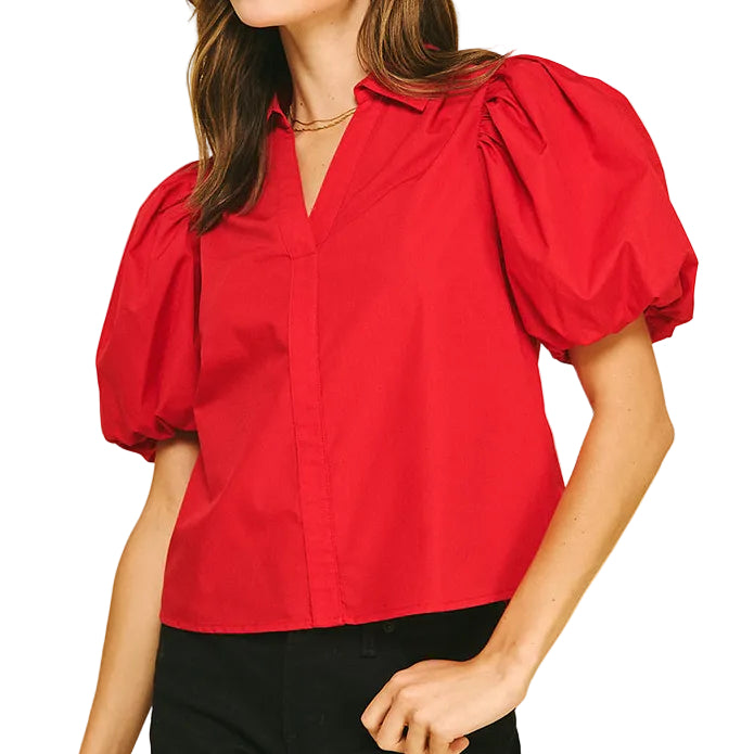 The Sarah Bubble Sleeve Blouse