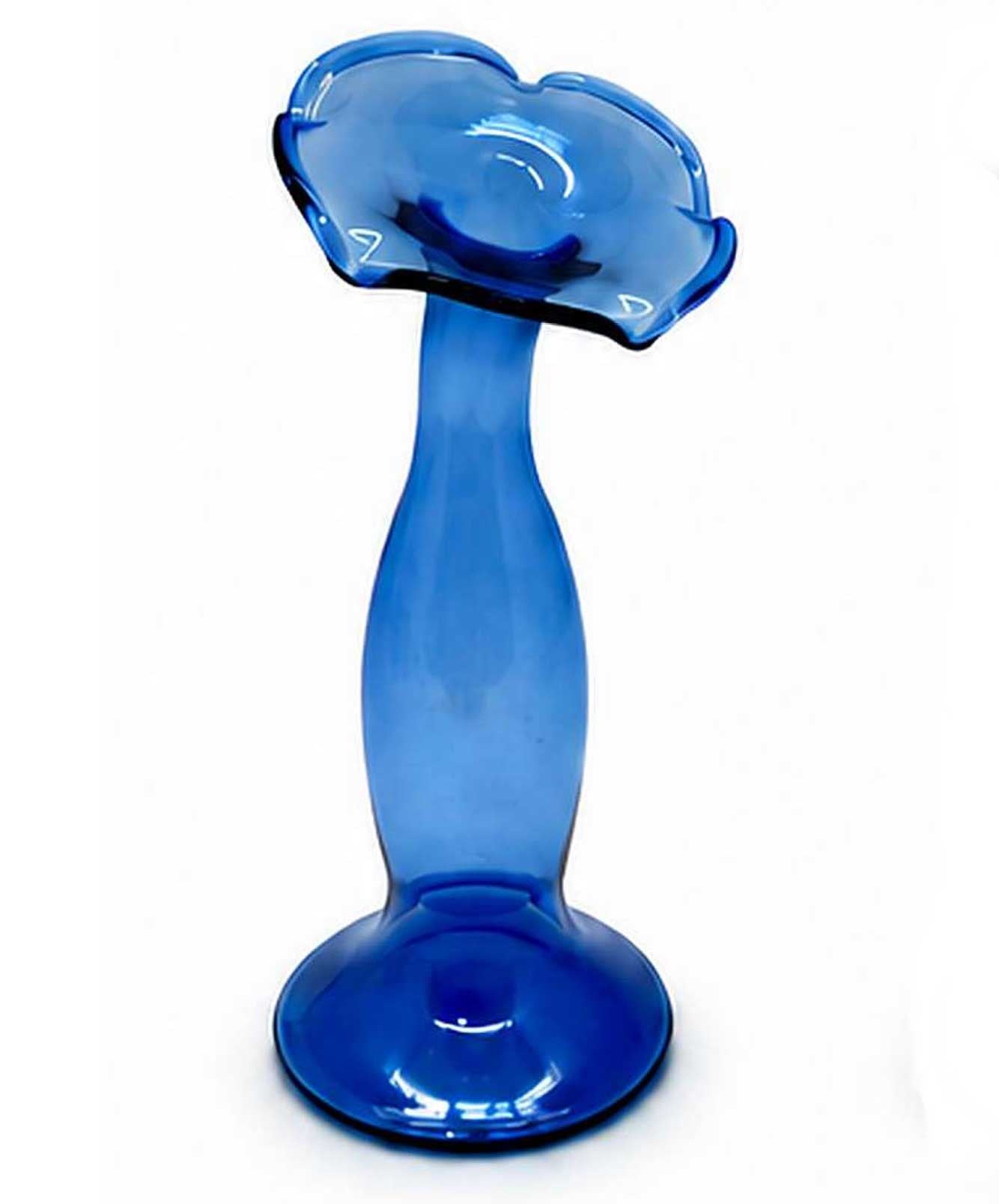 Glass Vase Angled Neck 6" Three Colors