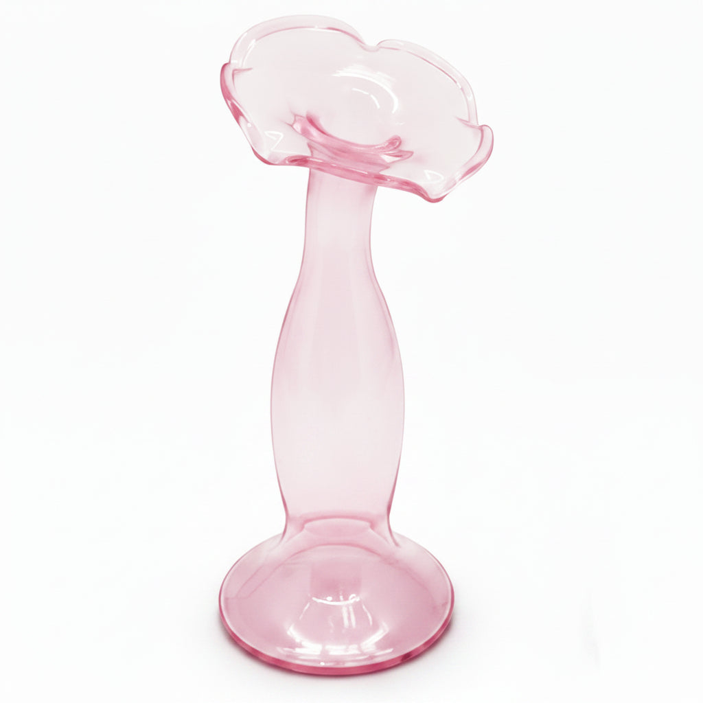 Glass Vase Angled Neck 6" Three Colors