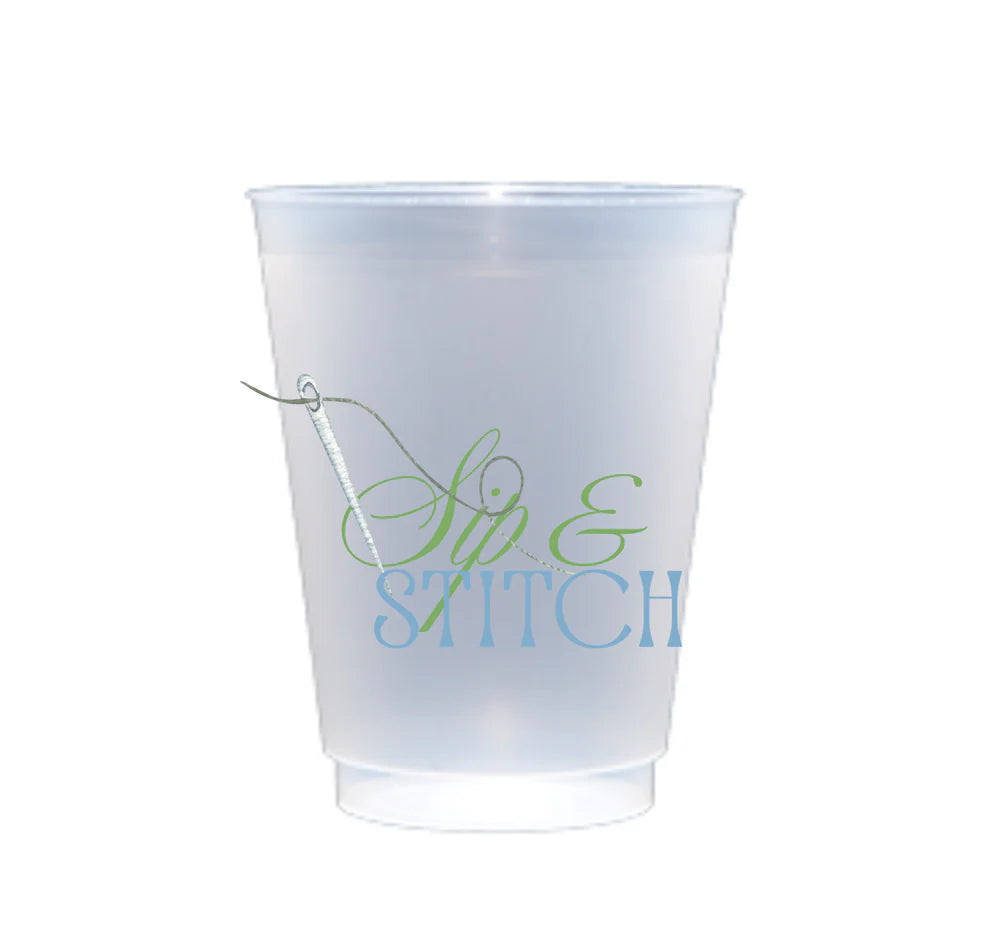 Sip & Stitch Needlepoint Shatterproof Cups