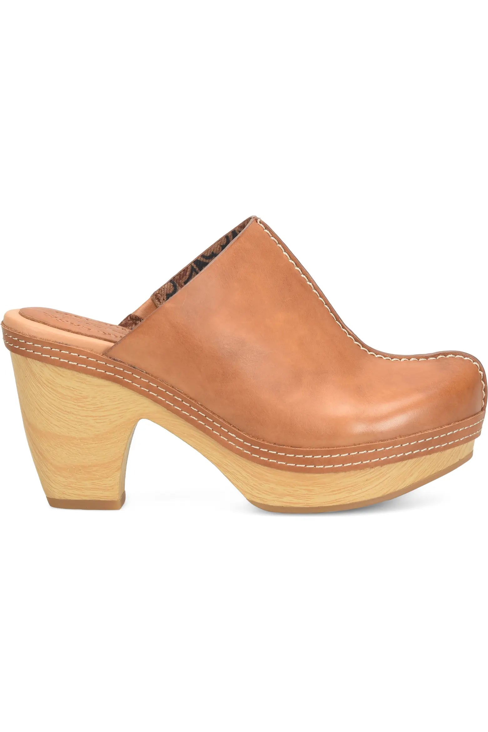 Gwendolyn Leather Clog - Cognac