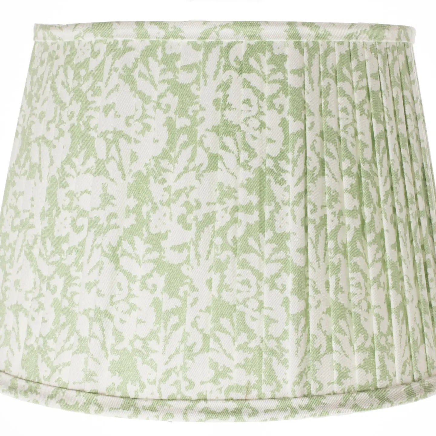 Pleated Lampshade - Green Floral