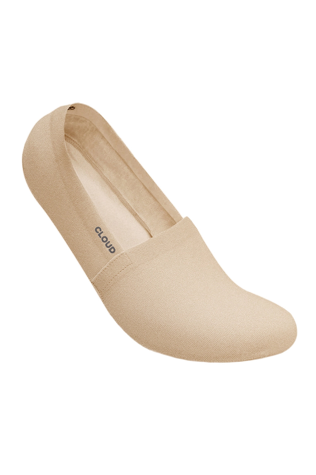 Cloud MVS Premium No Show Socks - Beige and White