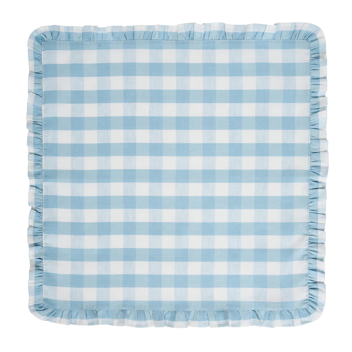 Juliska  Gingham Ruffle Napkin Set/4 - Ocean