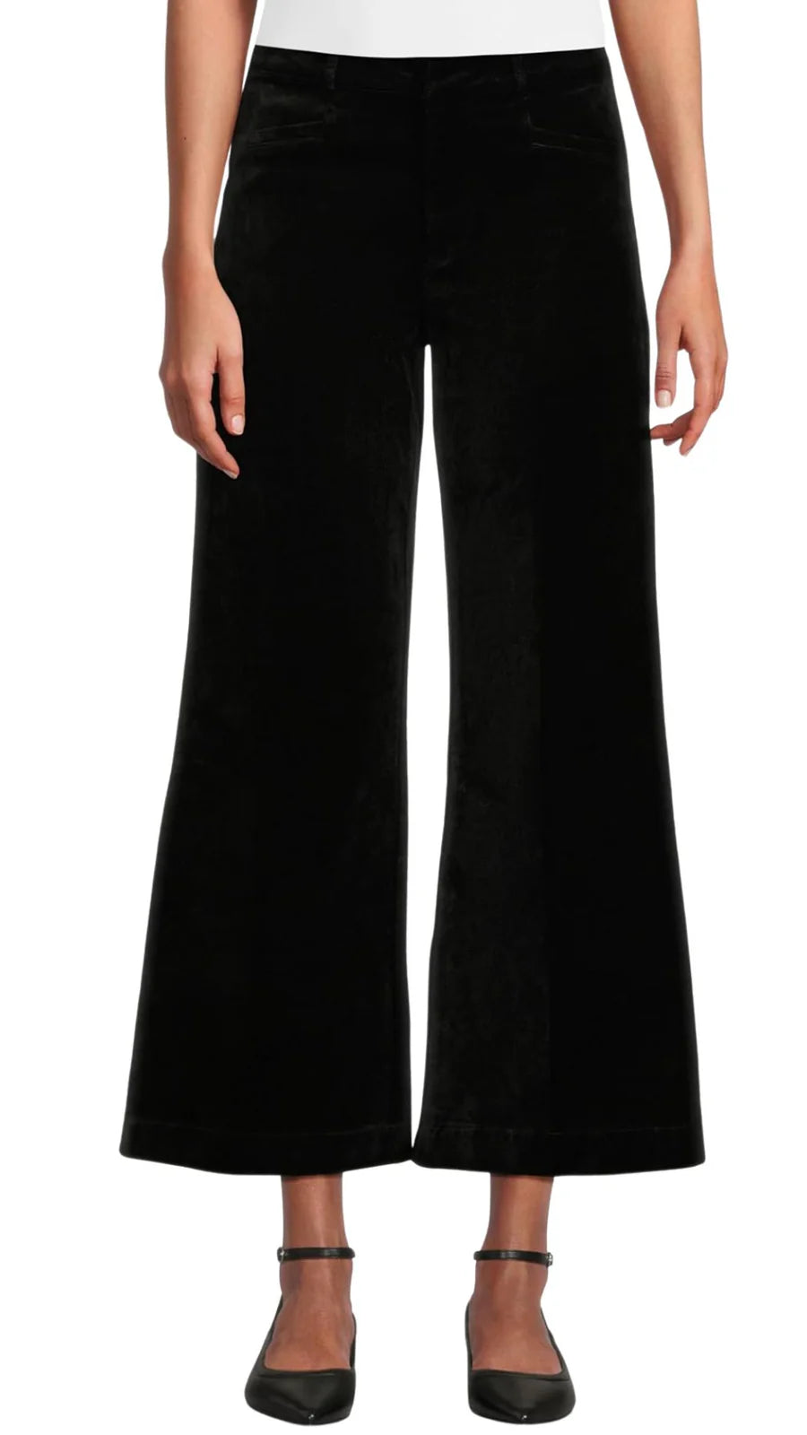 PAIGE Clean Front Anessa Trouser - Black Overdye