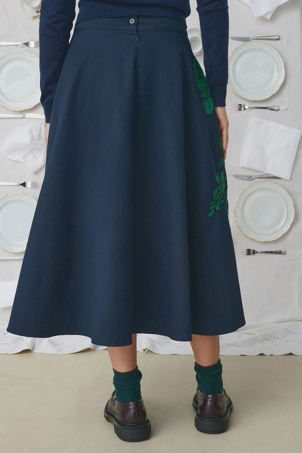MII Corfou Hand Embroidered Long Skirt