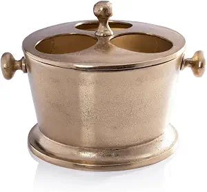 Raw Aluminum Three Bottle Wine Holder | Gold