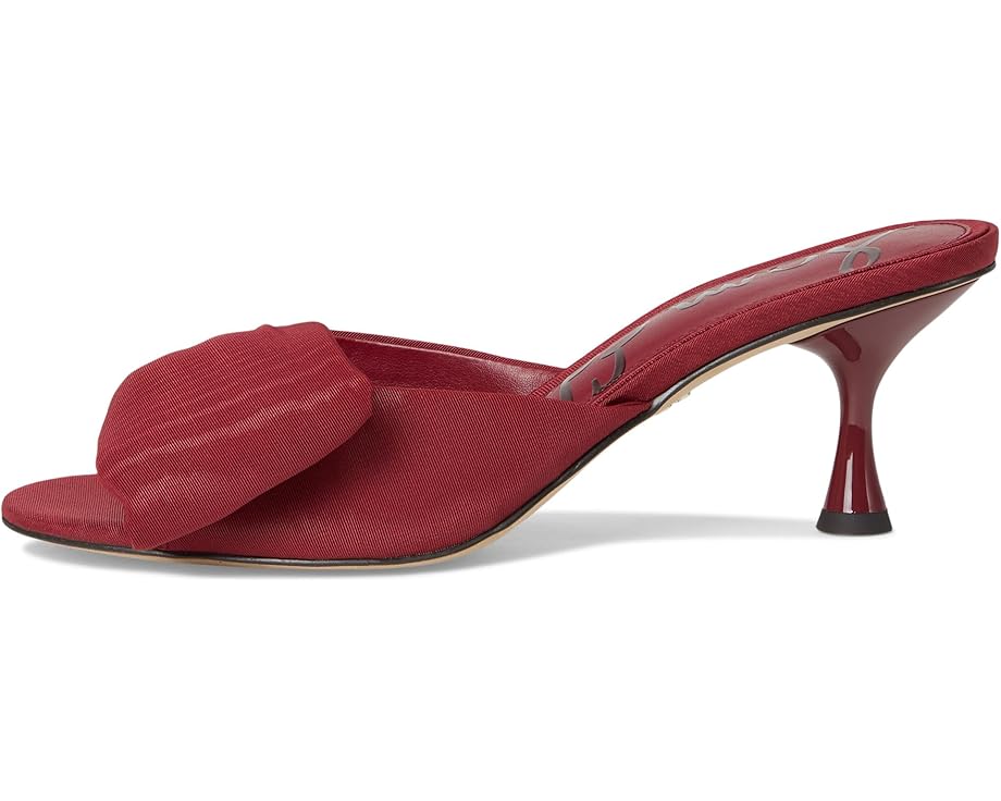 Sam Edelman Ragan Moire Ribbed Silk - Deep Scarlet