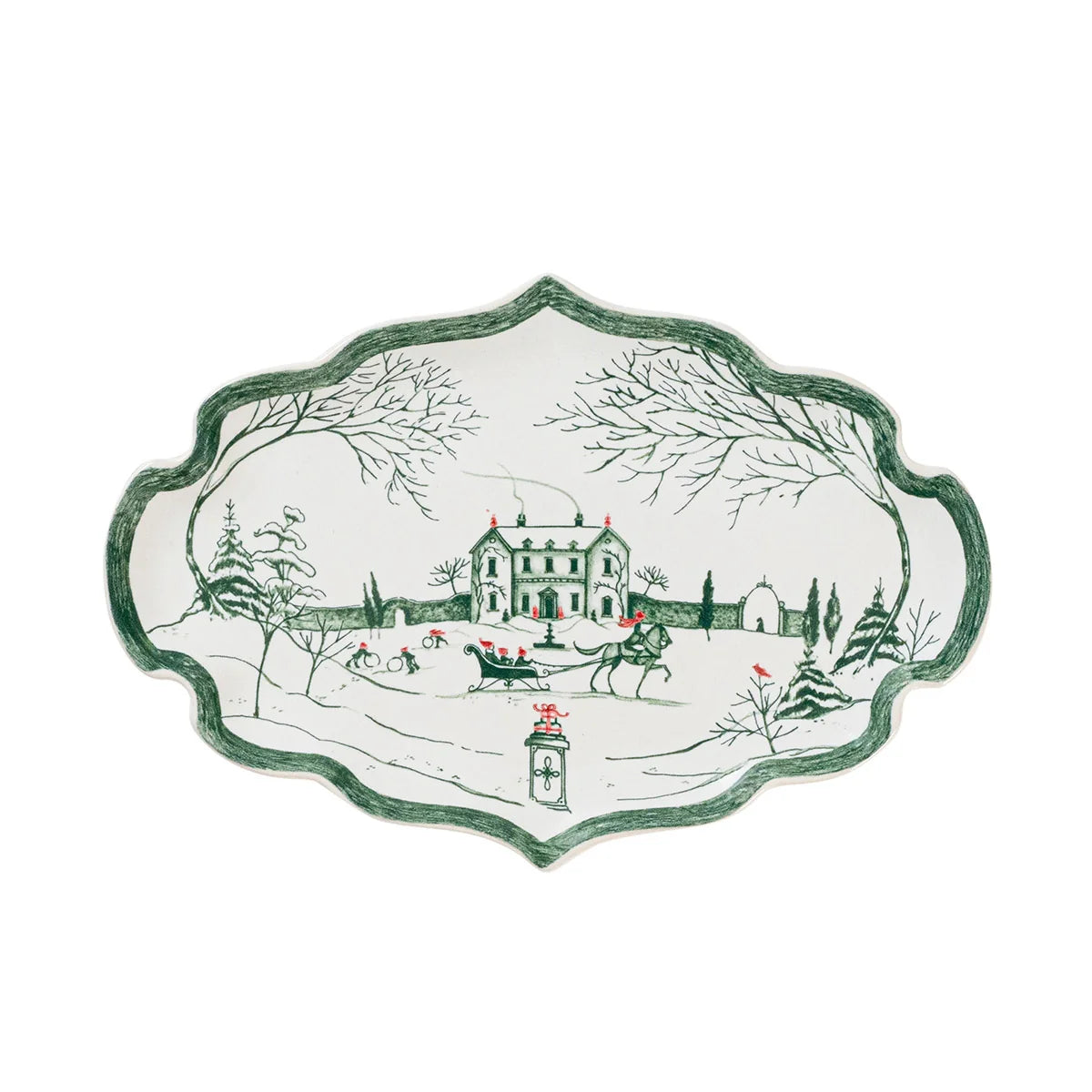 Juliska Country Estate Winter Frolic 7" Tray | Evergreen