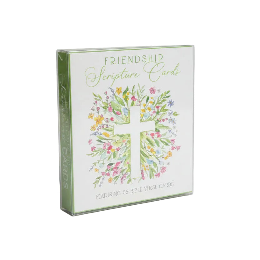 Friendship Spring Flowers Scripture Cards w Stand