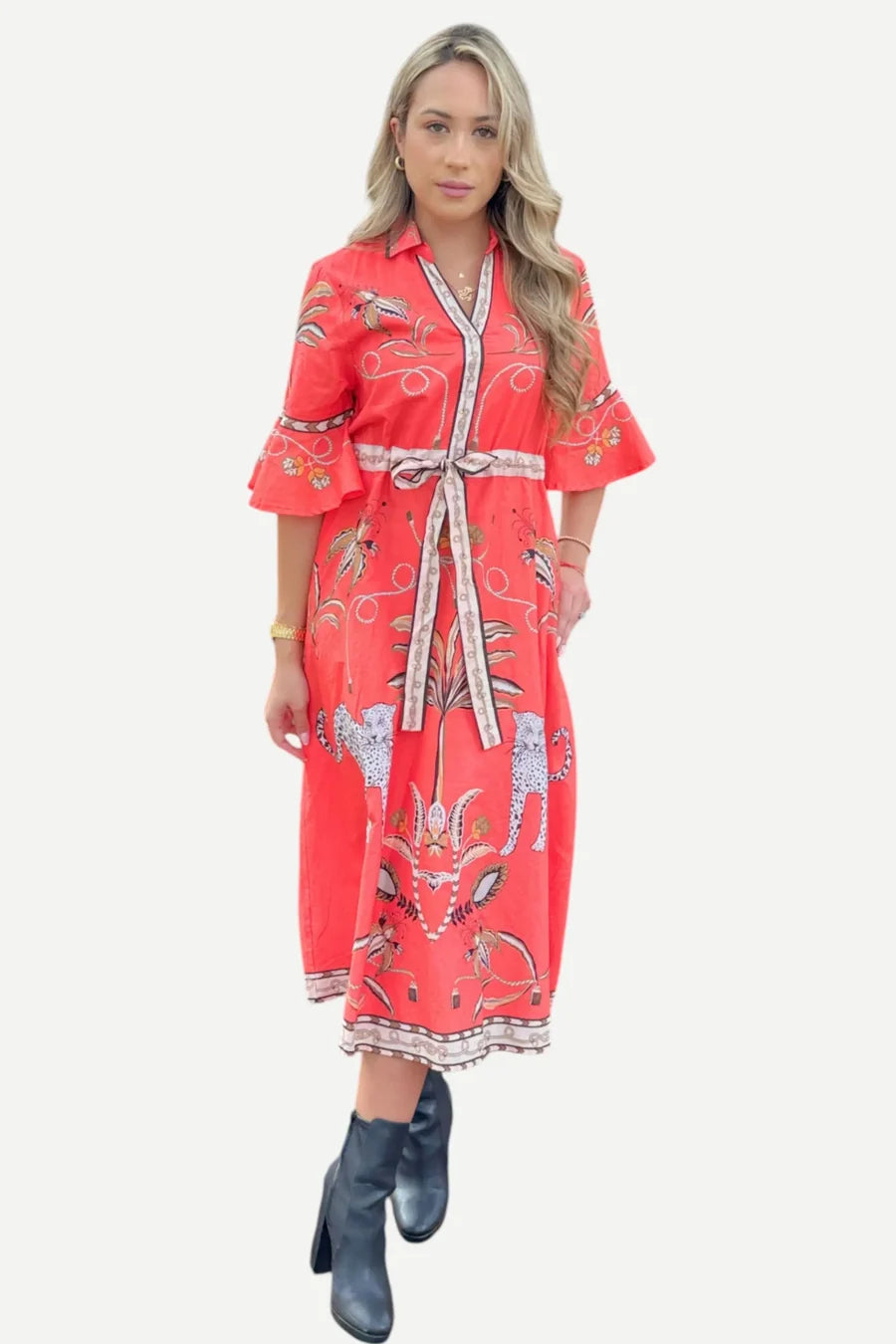 Islapayal Cape Midi | Oasis Red