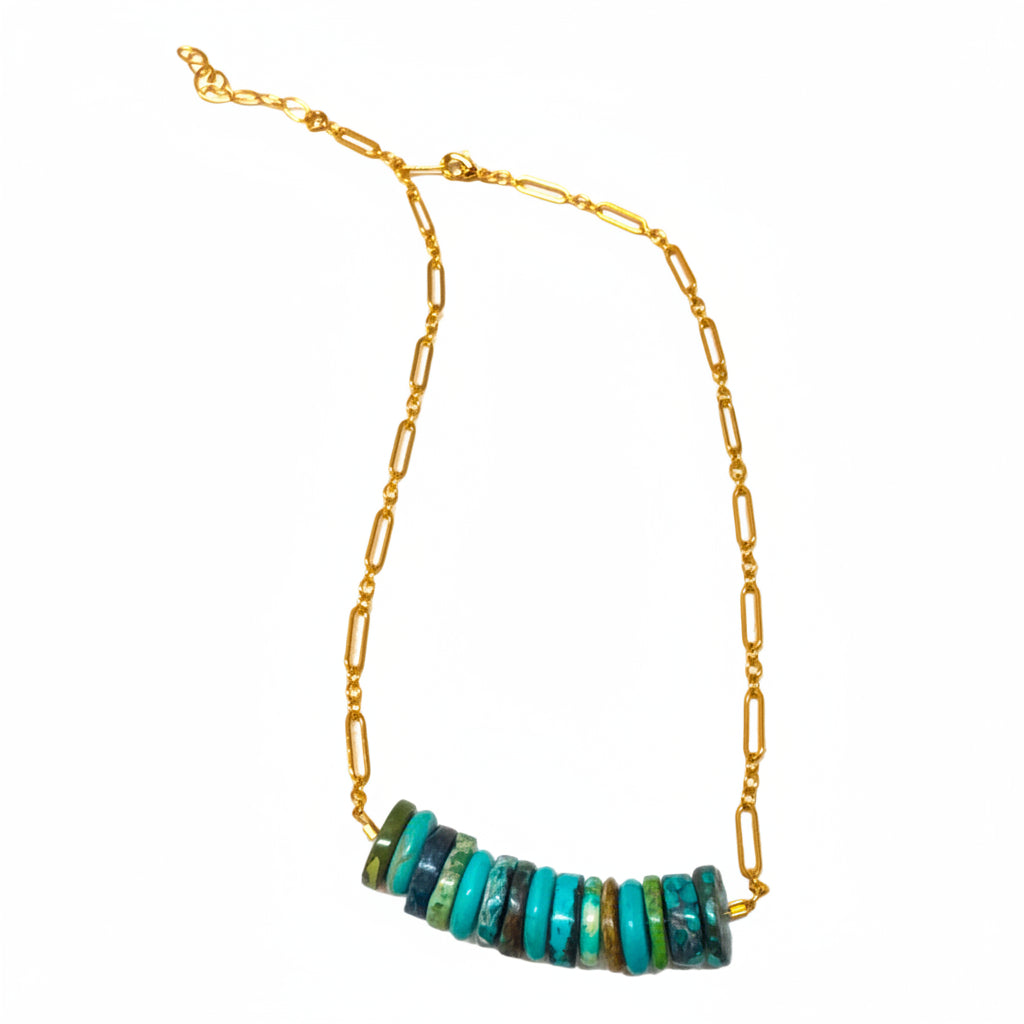 Natural Turquoise Center Necklace