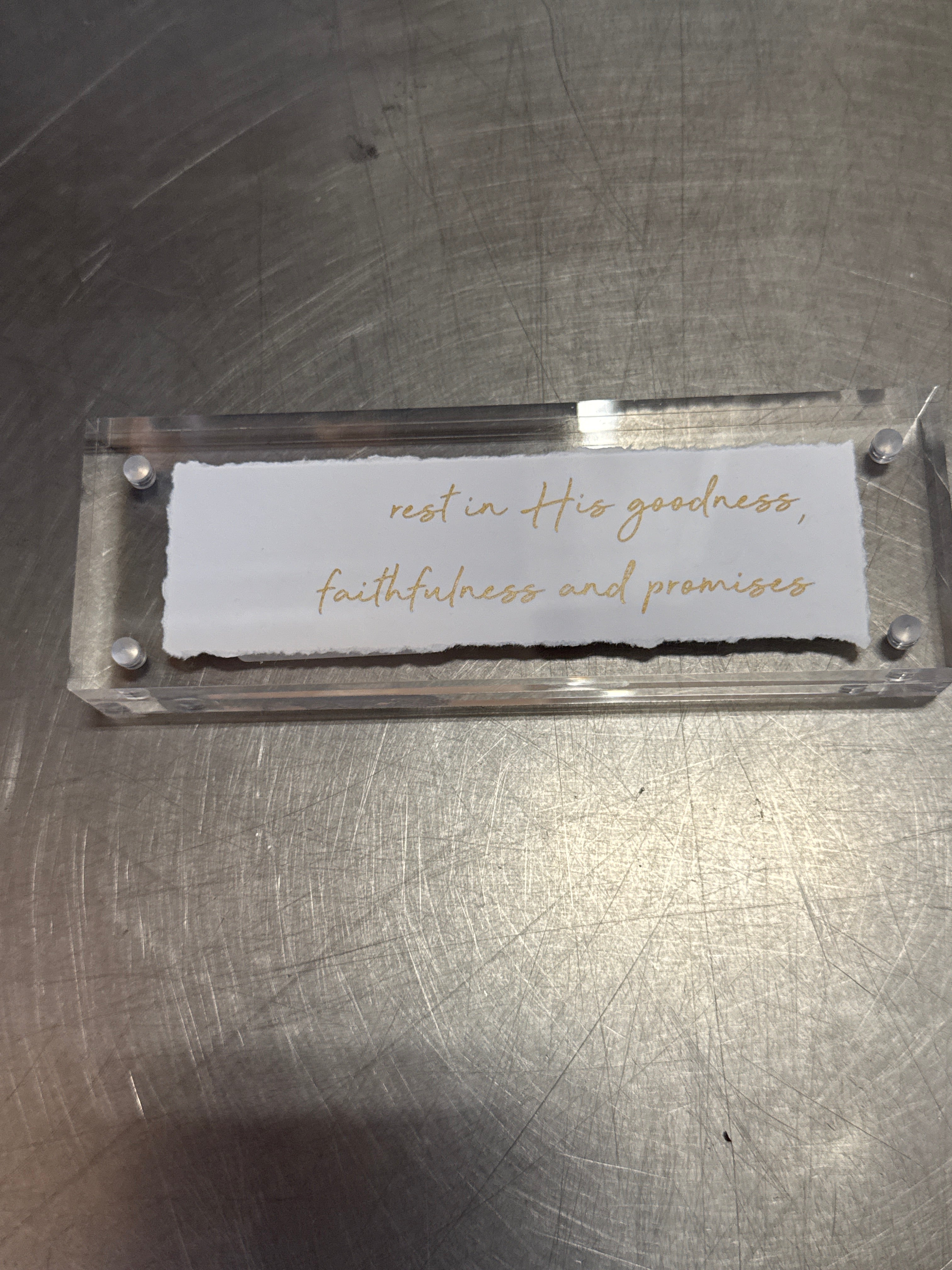 Scriptures in Acrylic Frames - 2x6 (five variants)